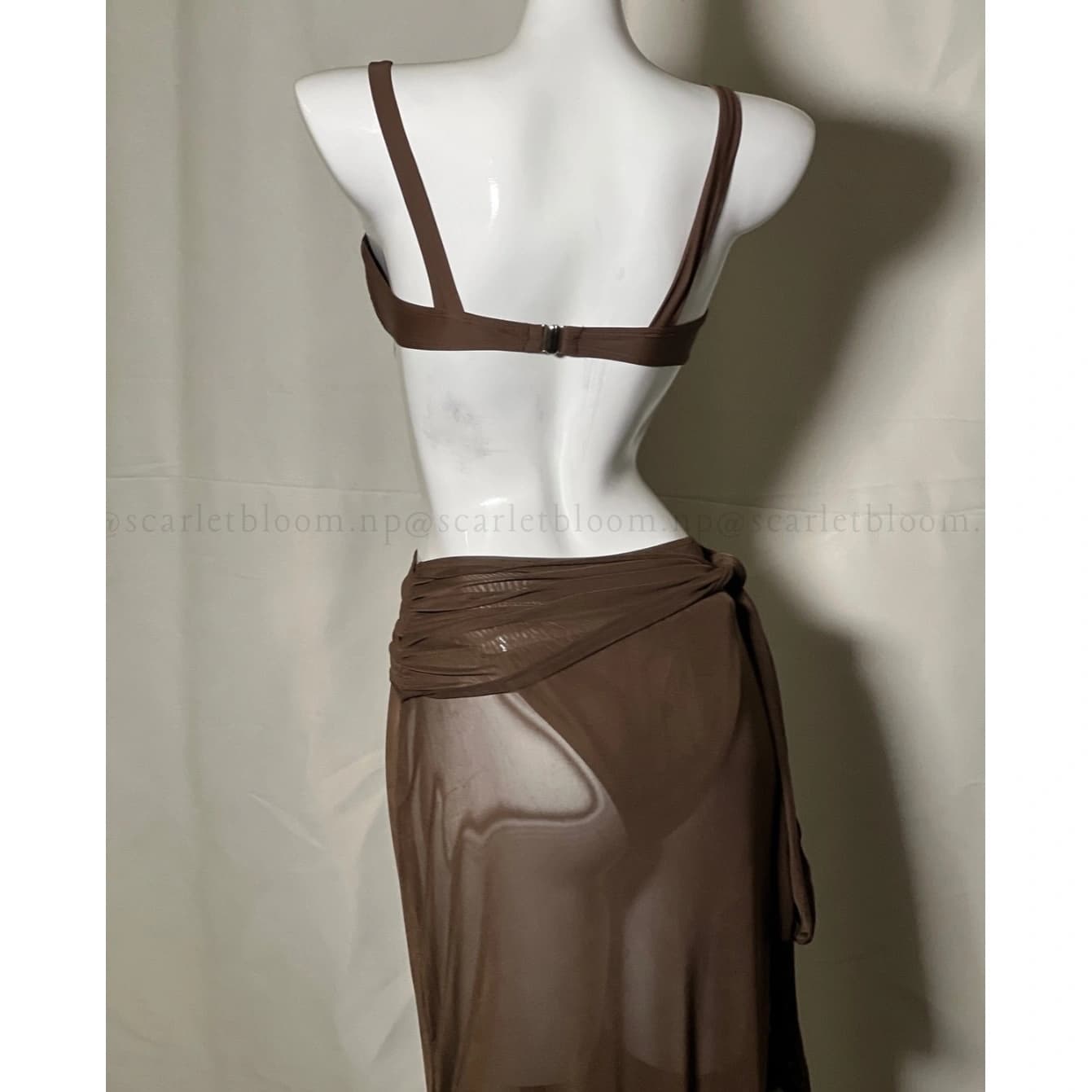 Brown Bikini & Cover-Up Set - Preview Angle 8