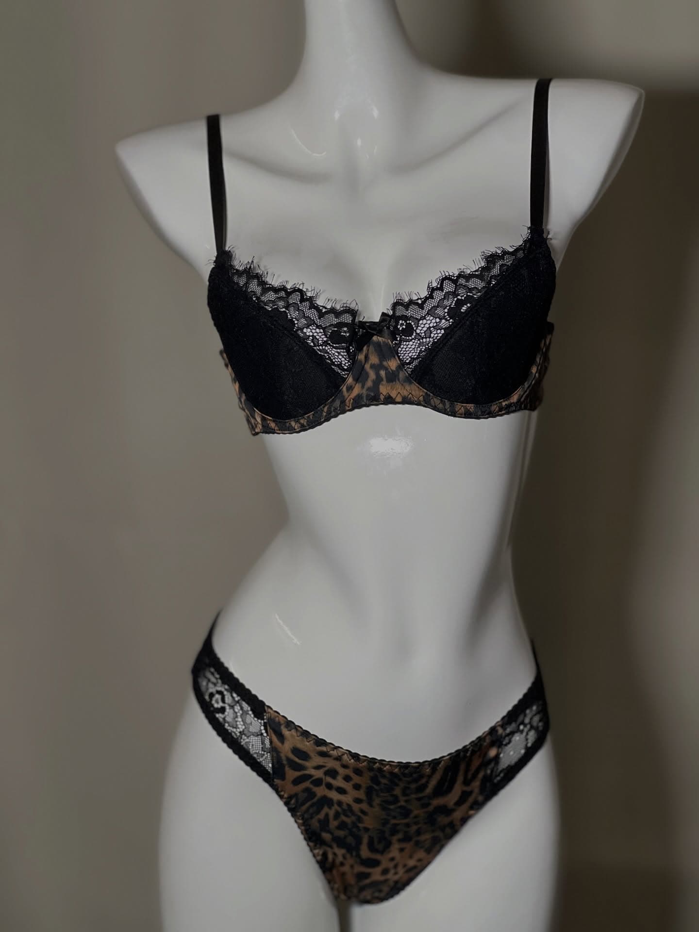 Leopard Lace Bra & Panty Set