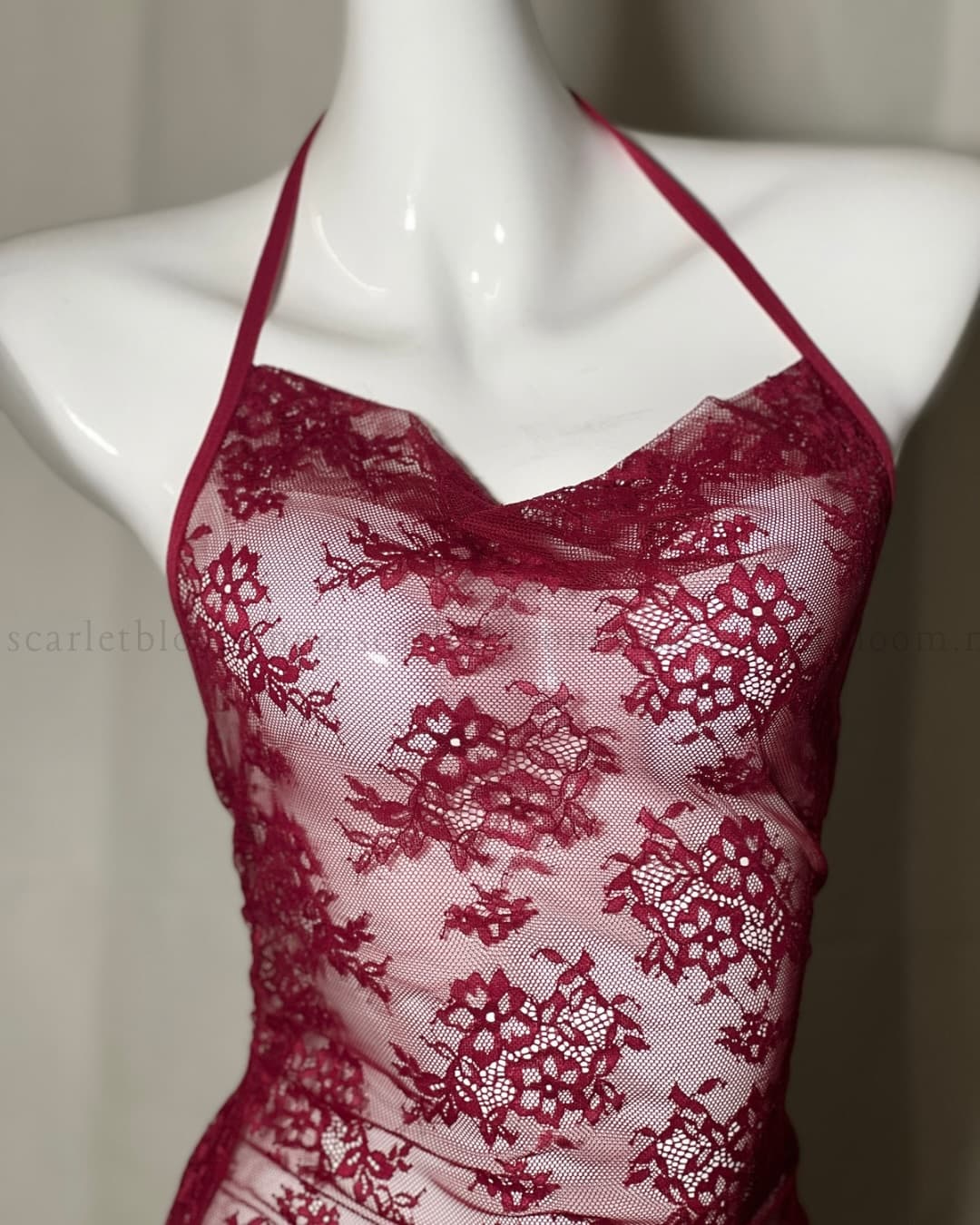 Lace Split Maxi Dress