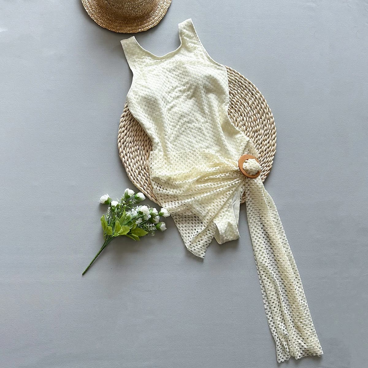 Crochet Cover-Up Dress - Preview Angle 2