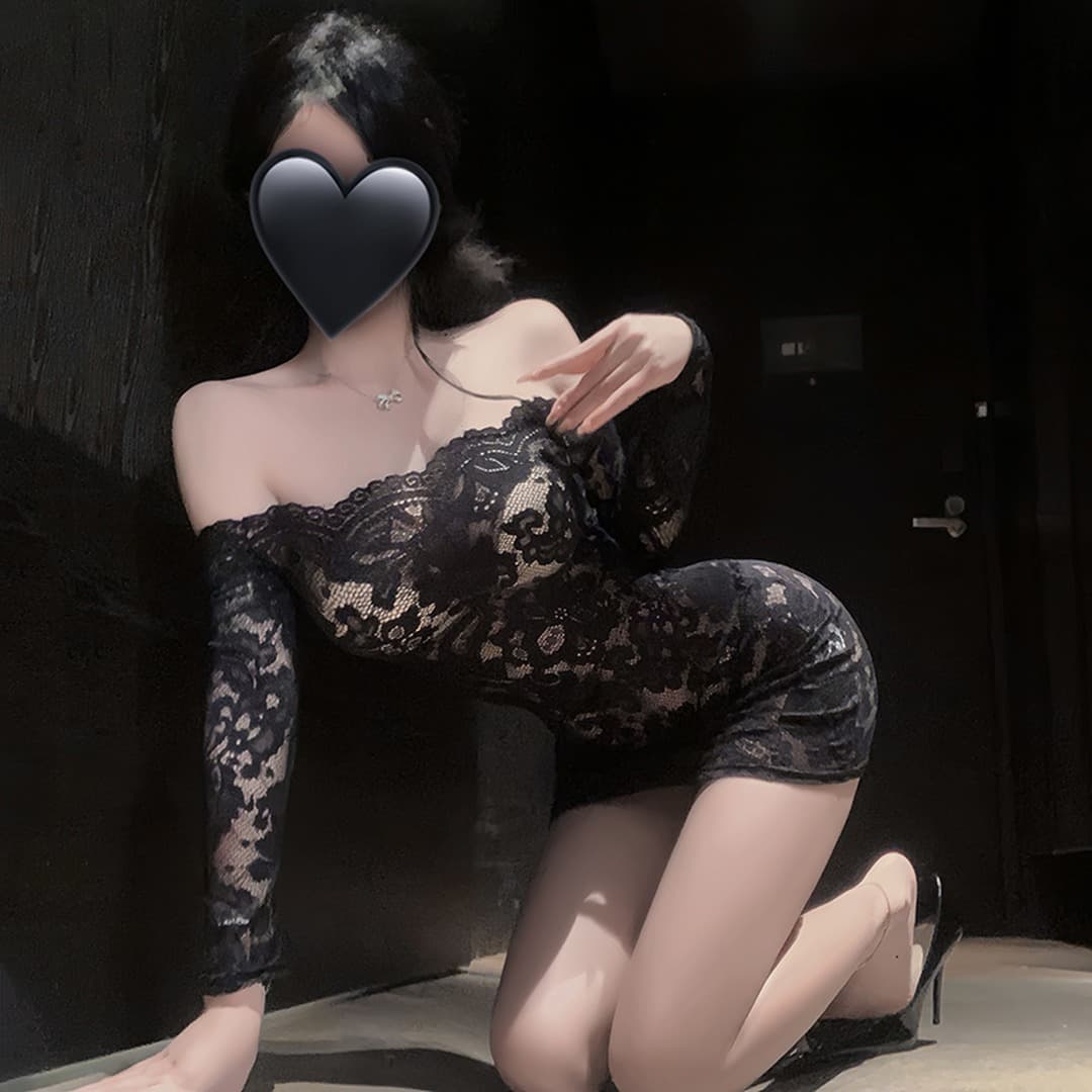 Lace Enchant Mini Dress - Preview Angle 4