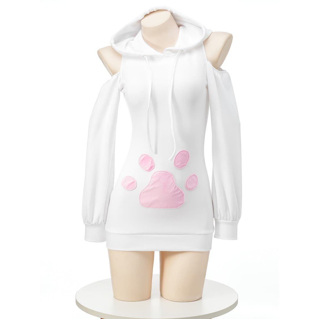 Bunny Cozy Hoodie Dress - Preview Angle 6