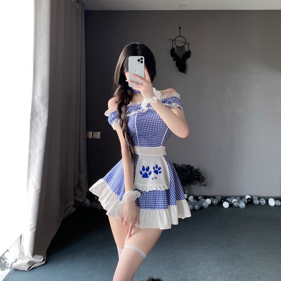 Gingham Playful Maid Dress