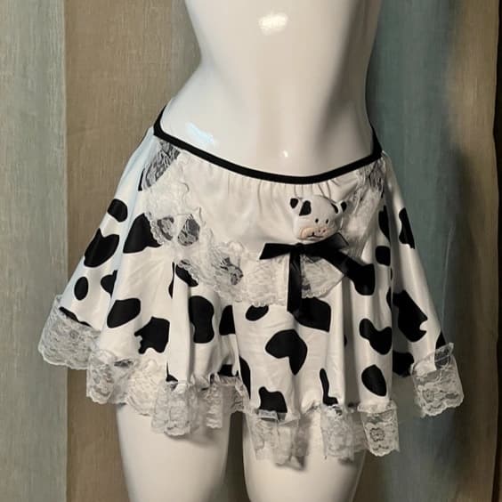 Cow Print Babydoll Set - Preview Angle 6