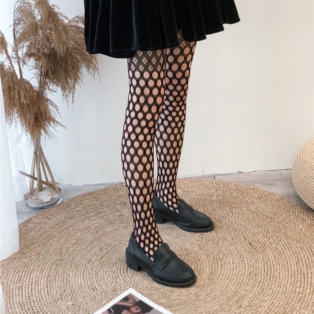 Midnight Dot Stockings - Preview Angle 4