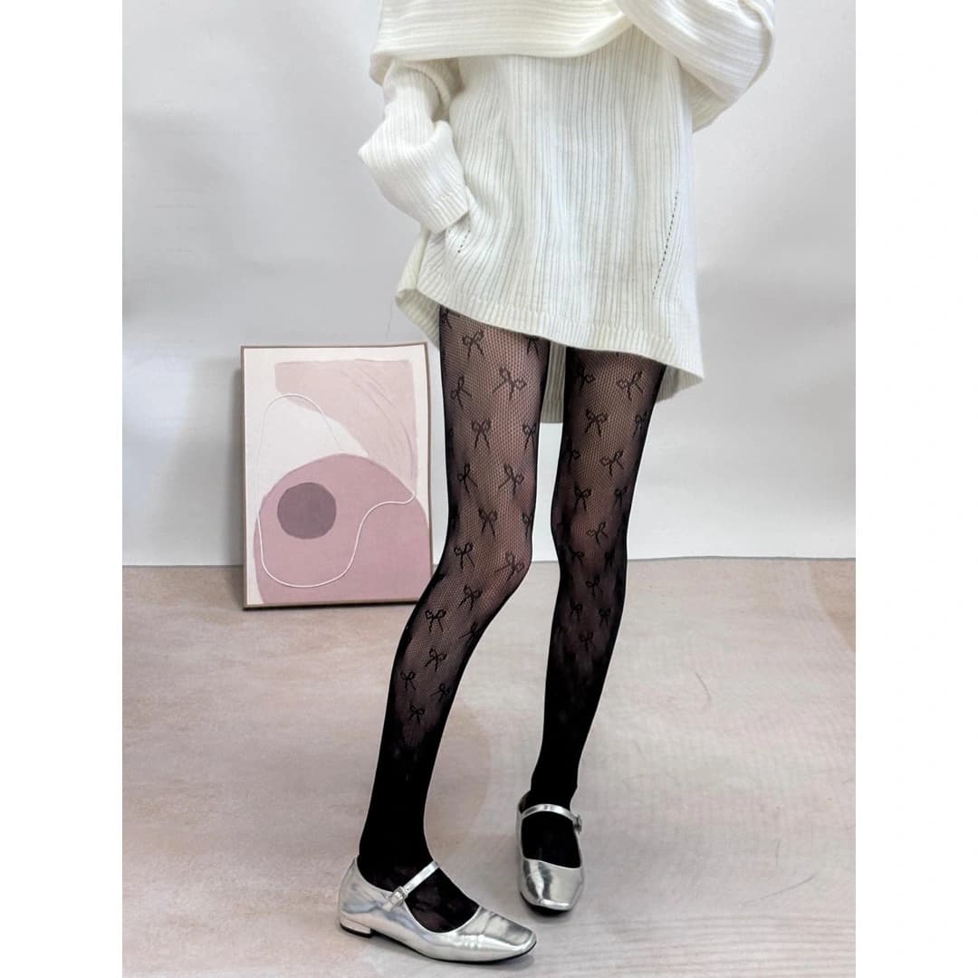 Bow Sheer Stockings