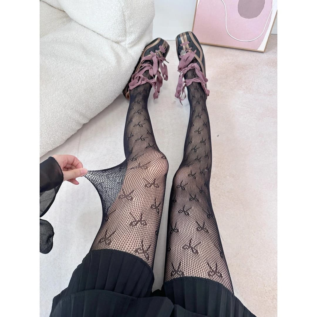 Bow Sheer Stockings - Preview Angle 2