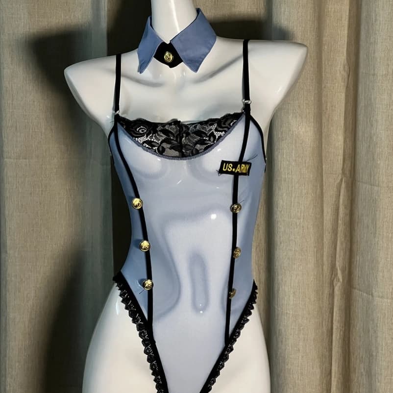 Captain Lace Bodysuit Set - Preview Angle 2